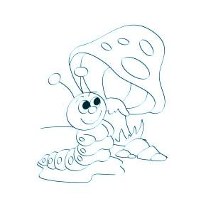 Раскраски Гусеница