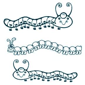 Раскраски Гусеница