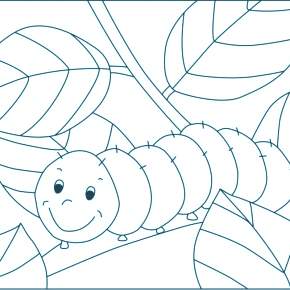 Раскраски Гусеница