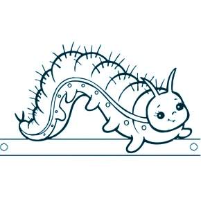 Раскраски Гусеница