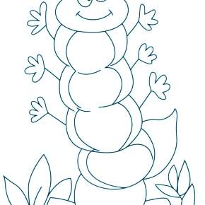 Раскраски Гусеница