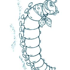 Раскраски Гусеница