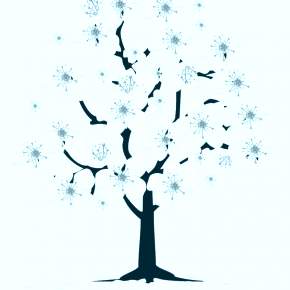 Раскраска цветущие деревья