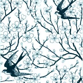 Раскраска цветущие деревья