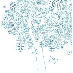 Раскраска цветущие деревья