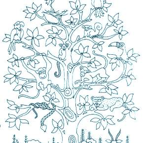 Раскраска цветущие деревья