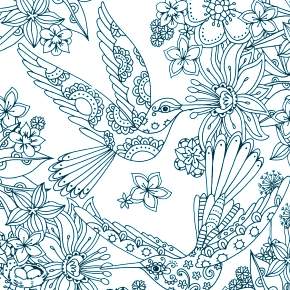 Раскраска цветущие деревья