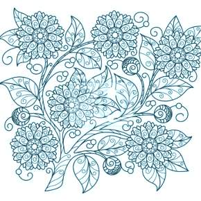 Раскраска цветущие деревья