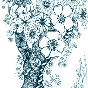 Раскраска цветущие деревья