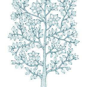 Раскраска цветущие деревья