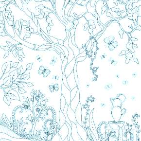 Раскраска цветущие деревья