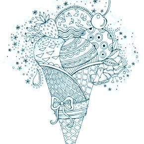 Раскраски мороженое