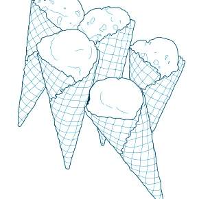 Раскраски мороженое