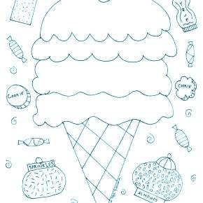 Раскраски мороженое