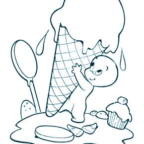 Раскраски мороженое