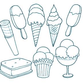 Раскраски мороженое