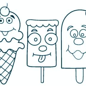 Раскраски мороженое