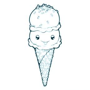 Раскраски мороженое
