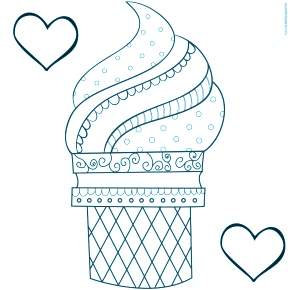 Раскраски мороженое