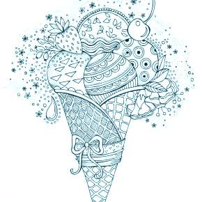 Раскраски мороженое