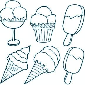 Раскраски мороженое