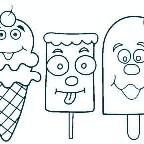 Раскраски мороженое