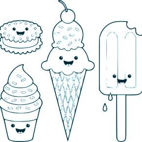 Раскраски мороженое
