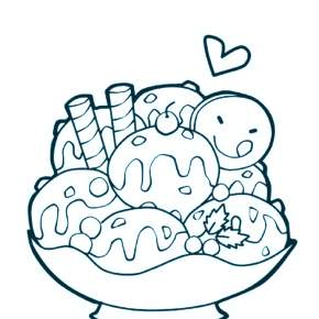 Раскраски мороженое