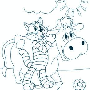 Раскраска Простоквашино Раскраска Простоквашино