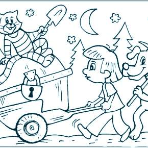 Раскраска Простоквашино Раскраска Простоквашино