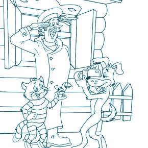 Раскраска Простоквашино Раскраска Простоквашино