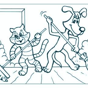 Раскраска Простоквашино Раскраска Простоквашино