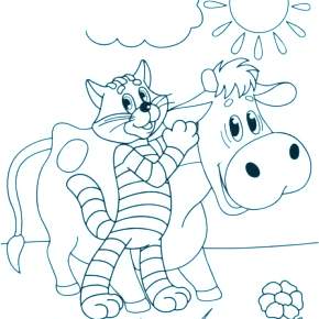 Раскраска Простоквашино Раскраска Простоквашино