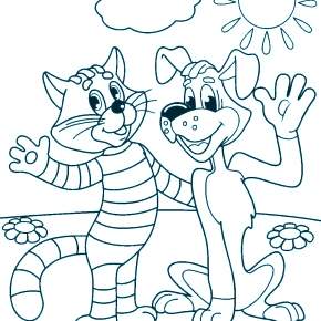 Раскраска Простоквашино Раскраска Простоквашино