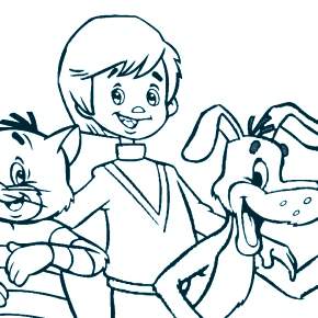 Раскраска Простоквашино Раскраска Простоквашино