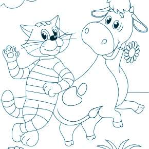 Раскраска Простоквашино Раскраска Простоквашино