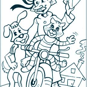 Раскраска Простоквашино Раскраска Простоквашино