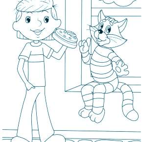 Раскраска Простоквашино Раскраска Простоквашино