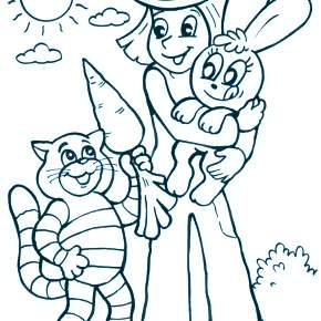 Раскраска Простоквашино Раскраска Простоквашино