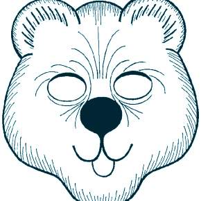 Раскраска новогодние маски