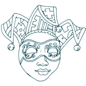Раскраска новогодние маски