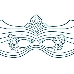 Раскраска новогодние маски