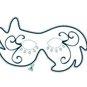 Раскраска новогодние маски