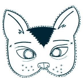 Раскраска новогодние маски