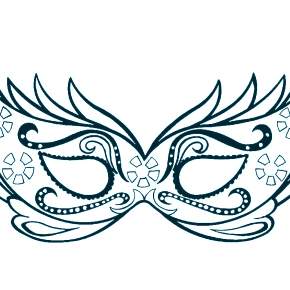 Раскраска новогодние маски