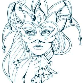 Раскраска новогодние маски