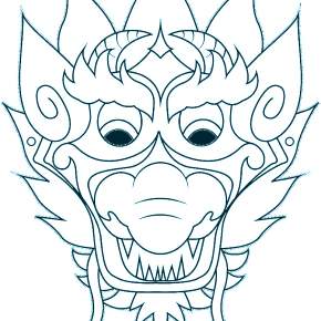 Раскраска новогодние маски