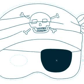 Раскраска новогодние маски