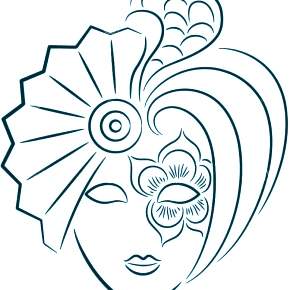 Раскраска новогодние маски