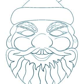 Раскраска новогодние маски